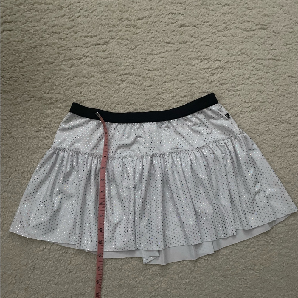 Sparkle Athletics running skirt in white. Size small